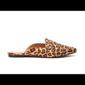 Bonnibel Faux Suede Leopard Mules